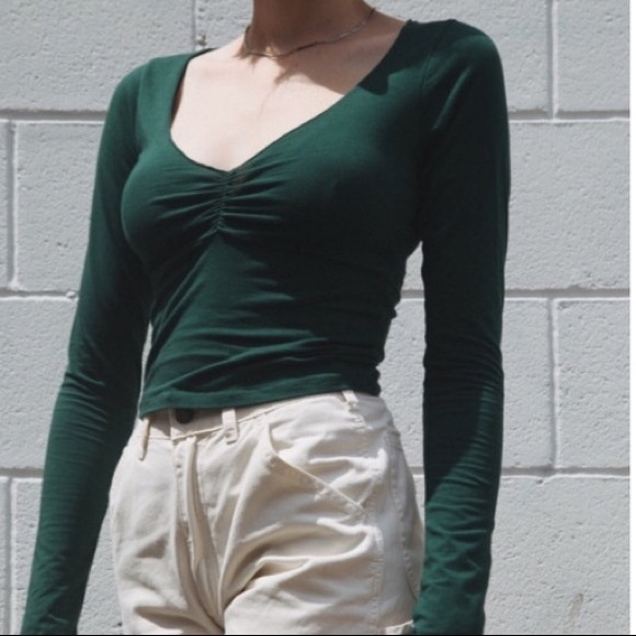 Brandy Melville Tops - BRANDY MELVILLE Green Charlize Top